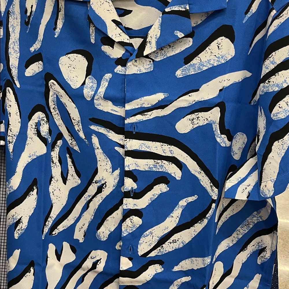ASOS Design Men’s Relaxed Shirt Zebra Print size S - Picture 4 of 4